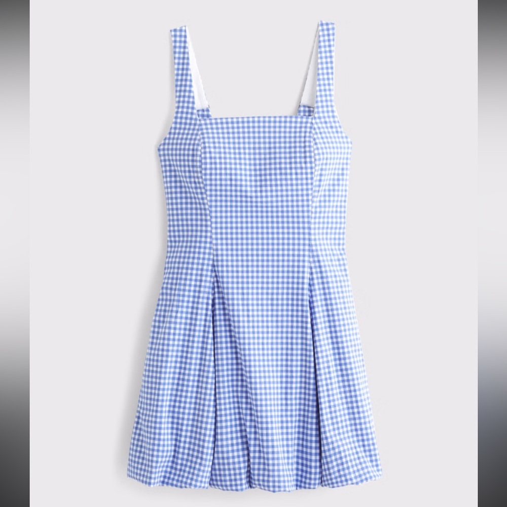 Abercrombie & Fitch Blue Checkered Mini dress